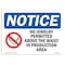 Signmission Safety Sign, OSHA Notice, 10" Height, No Jewelry Permitted Sign With Symbol, Portrait OS-NS-D-710-V-14672 - alternate 1